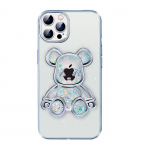 Back panel cover iLike Apple iPhone 15 Pro Max Silicone Case Print Desire Bear Silver