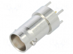 Connector: BNC | socket | female | straight | 50&Omega; | THT | on PCBs | PTFE