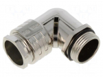 Cable gland | angular | PG13,5 | IP55 | zinc alloy | metallic
