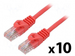 Patch cord | U/UTP | Cat: 6 | RJ45 plug,both sides | stranded | CCA