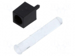 Fiber for LED | &Oslash;3.6mm | L: 19.1mm | round | Front: convex | flexible