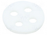 Spacer sleeve | LED | &Oslash;out: 5.1mm | L: 0.9mm | white | Holes pitch: 2.5mm
