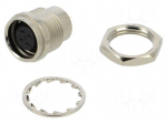 Connector: circular | push-pull | socket | PIN: 4 | 1A | HR25 | soldering
