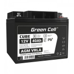 Green Cell CUBE AGM IP54 12V 40Ah VRLA Battery Gel deep cycle scooter mower boat barge mower tractor fishing boat