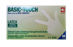 Lateksa kindad Basic-Touch, M suurus, valged, ilma puudri, 100 tk