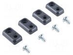 Wall mounting element | BOCUBE | graphite | 4pcs.