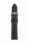 Zeppelin leather strap black, 22 mm
