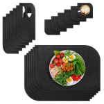 VILSTO Felt Fabric Place Mats (18 Piece Set) Dark grey