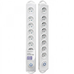 Qoltec Surge protector | 8 sockets | 1.5m | White