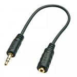3.5mm Male to 2.5mm Female Audio Adapter 20cm Black