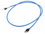 Patch cord | Cat: 6a | RJ45 plug,both sides | 1.5m | LSZH | blue | IP20