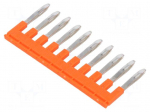 Comb bridge | Entrelec | orange | ways: 10 | terminals: 10 | 6mm