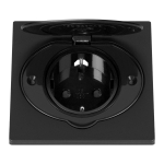 Uued tooted // Hermetyczne gniazdo elektryczne, IP44, 1x2P+Z(Schuko), czarne