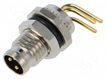 Connector: M8 | male | PIN: 3 | 48V | IP67 | angled | socket | 4A