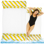 Spordiks ja aktiivseks puhkuseks // Water Sport and Atractions // Dmuchany Hamak Wodny Materac Leżak Biało-Ż&oacute;łty 120x70cm