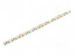 LED tape | white warm | 3528 | LED/m: 120 | 8.5mm | white PCB | IP65 | 120&deg;