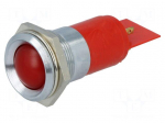 Indicator: LED | recessed | 24&divide;28VDC | 24&divide;28VAC | Cutout: &Oslash;22.2mm | IP67