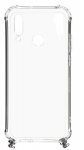 Back panel cover Evelatus Huawei P30 Lite Silicone Transparent with Necklace TPU Strap Silver