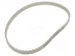 Timing belt | AT10 | W: 25mm | H: 5mm | Lw: 890mm | Tooth height: 2.5mm