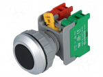 Switch: push-button | Stabl.pos: 1 | NC + NO | 30mm | black | IP65 | Pos: 2