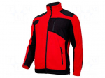 Fleece sweatshirt | Size: XL | red-black | 290g/m2