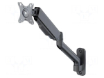 Holder: wall mounting | monitor,TV | black | 9kg | 75x75mm,100x100mm