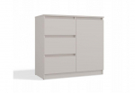 CHEST OF DRAWERS 1 DOOR 3 DRAWERS COLOUR CASHMERE