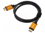 Cable | HDMI plug,both sides | HDMI 2.1 | Len: 1m | black | 48Gbps