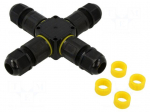 Connector: AC supply | snap-on | IP68 | Body: black