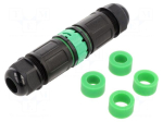 Connector: AC supply | snap-on | IP68 | Body: black