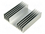 Heatsink: extruded | grilled | TO3 | aluminium | L: 100mm | W: 95mm | raw