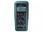 Digital multimeter | LCD | 4,5 digit (19999) | 2x/s | True RMS | IP52