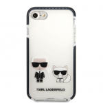 Back panel cover Karl Lagerfeld Apple iPhone 7/8/SE2020/SE2022 TPE Karl and Choupette Kryt White