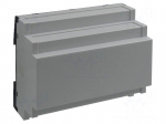 Enclosure: for DIN rail mounting | Y: 90mm | X: 105mm | Z: 60mm | grey