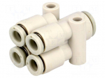 Push-in fitting | -1&divide;10bar | Mat: polypropylene | &Oslash;in: 6mm | &Oslash;out: 4mm