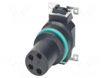 Connector: M8 | PIN: 4 | 4A | 48V | straight | unshielded | contact insert