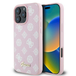 Guess GUHMP16LPGPYSP Peony Script Logo MagSafe Hardcase for iPhone 16 Pro 6.3" / pink