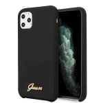 Guess GUHCN65LSLMGBK Silicone Vintage Gold Logo Hardcase for iPhone 11 Pro Max / black