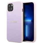 Guess GUHCP13SPSASBPU Saffiano Hot Stamp & Metal Logo for iPhone 13 mini 5,4" / purple