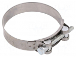 T-bolt clamp | W: 24mm | Clamping: 98&divide;103mm | chrome steel AISI 430