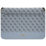 Guess Sleeve GUCS14PS4SGB 14" blue|blue 4G Stripe Metal Logo