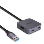 LINDY 5m USB 3.0 jaotur, 4 porti 2 USB Type C ja 2 USB Type A