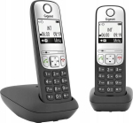 Lauatelefon Gigaset Gigaset A690 Duo analoogtelefon helistaja nime ja identifitseerimisega Black, Silver