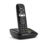 Lauatelefon Gigaset Gigaset AS690A analoog/DECT helistaja nime ja numbri kuvamisega Black