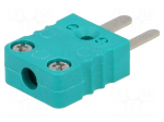 K-type miniature plug | Mat: PVC | 200&deg;C