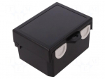 Enclosure: multipurpose | X: 122mm | Y: 91mm | Z: 69mm | ABS | black