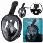 Pumbad // Filtriga basseinipumbad // Maska Do Snorkelingu Nurkowania Pełnotwarzowa System AntiFog Czarna L/XL