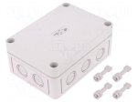 Enclosure: multipurpose | X: 94mm | Y: 130mm | Z: 57mm | TK PC | grey | IP66