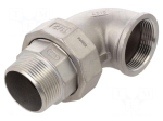 Splice terminal: 90&deg; elbow | double connector,male-female,flat