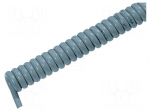 Wire: coiled | &Ouml;LFLEX&reg; SPIRAL 400 P | 18G1mm2 | unshielded | PUR | grey